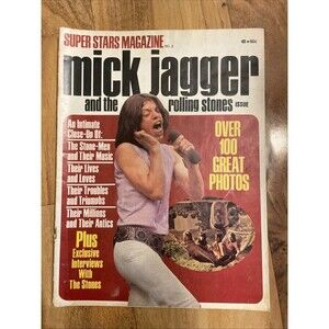 Super Stars Magazine 1970 Rock & Roll Music Magazine, Mick Jagger Cover